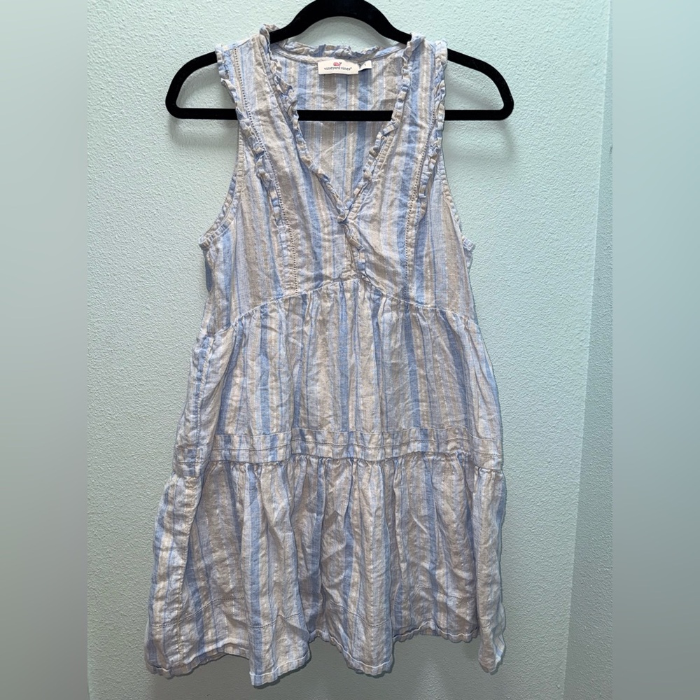 Vineyard Vines Blue and White Striped Mini Dress - Size S - Picture 3 of 8